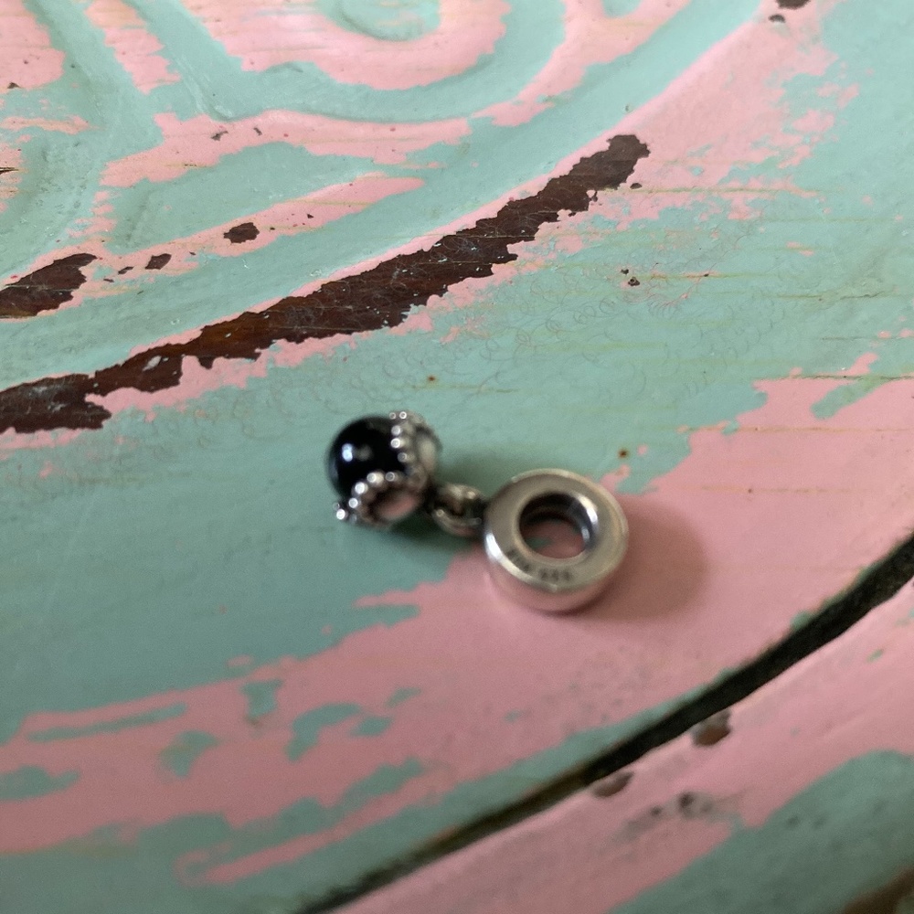 Pandora Black Onxy Bead Charm Sterling Silver